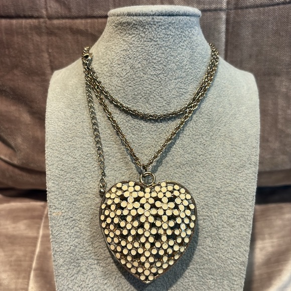 Vintage 90’s Kate Spade Unmarked Heart Pendant Necklace - Picture 6 of 7